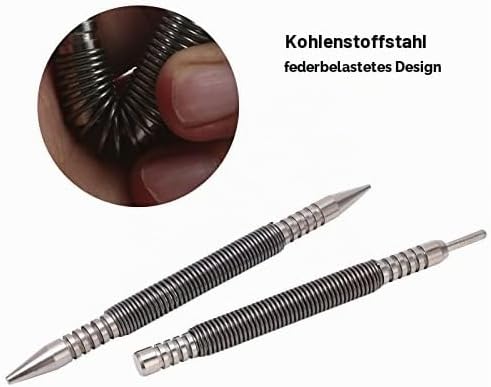 Federbelastetes Design Kohlenstoffstahl Material 3500PSI Impact Dual Head Nail Setter Pin Set, 2pcs