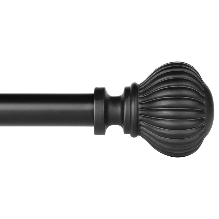 SZXIMU Gardinenstange Ausziehbar 122-218 cm Schwarz 16 mm Durchmesser Vorhangstange Metall für Fenst