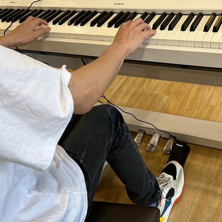 Rayzm Universal Sustain Pedal für Digitalpiano &amp; elektronische Tastatur, Anti-Rutsch-Fusspedal mit P