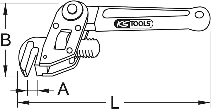 KS Tools 111.3550 Einhand-Rohrzange 1.1/2" mit verstellbarem Kopf