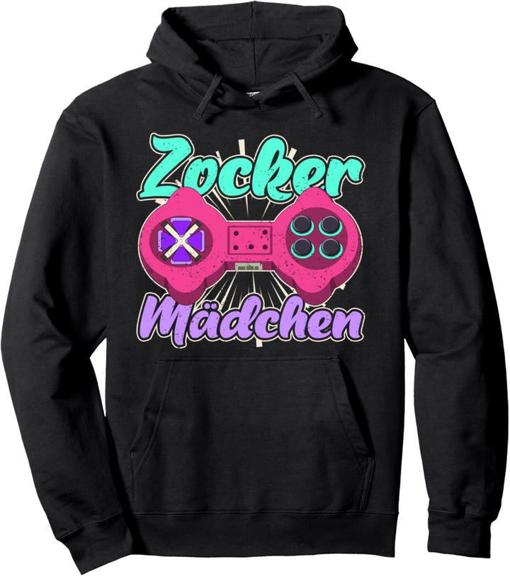 Zocker Mädchen Videospiel Gaming E Sport Nerd Gamer Pullover Hoodie