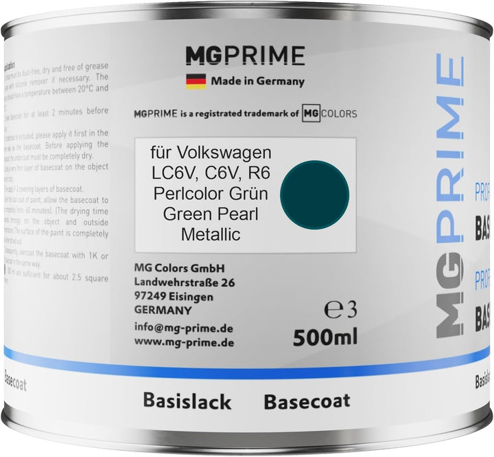 MG PRIME Autolack Set Dose spritzfertig für Volkswagen VW LC6V / C6V / R6 Perlcolor Grün/Green Pearl