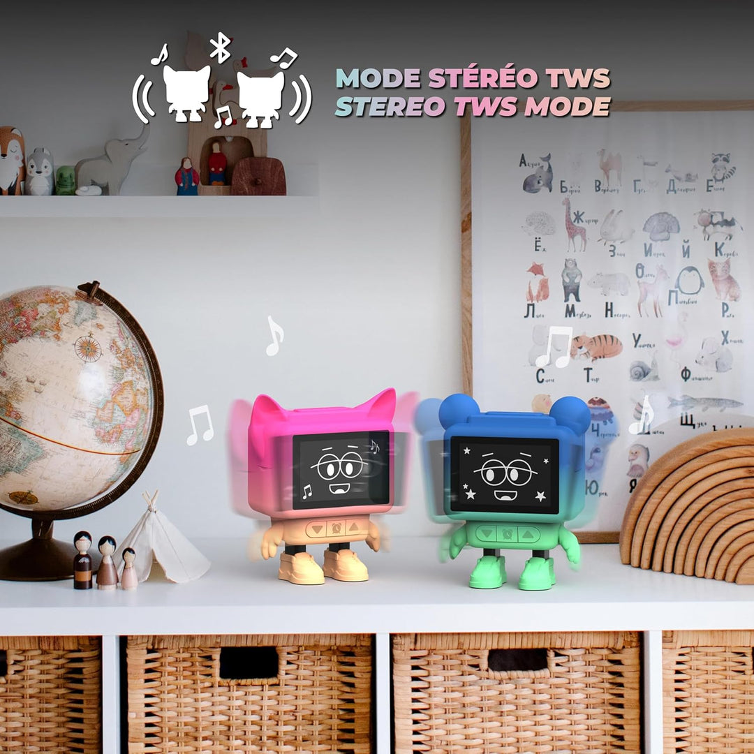 Mob Wecker und Lautsprecher, Bluetooth, für Kinder, Tanz in Musik, LCD-Display, emotional & beruhige