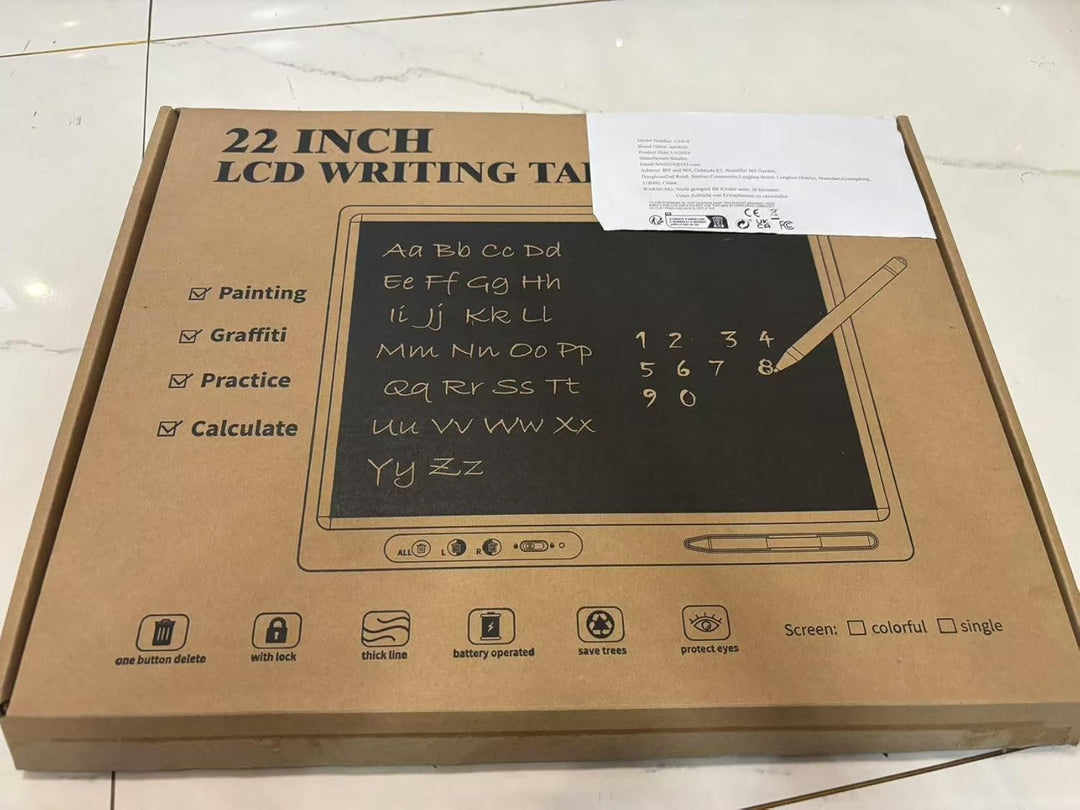 LCD schreibtafel kinder 22 zoll bunte lcd schreibtafel 2 Stiften und Verstellbarem Ständer, Ist Ein