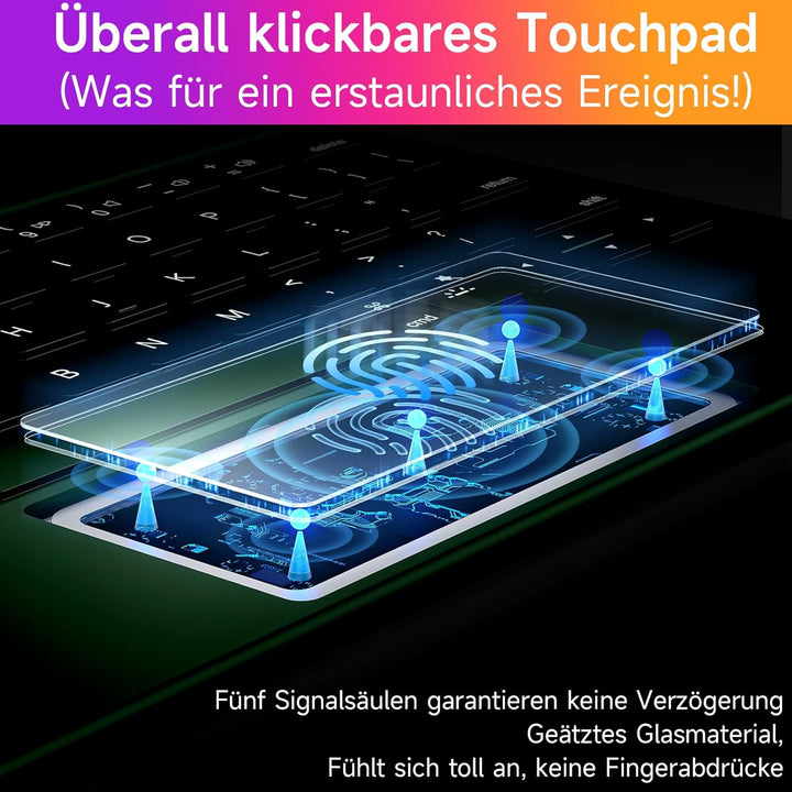 HOU Magic-Keyboard für iPad Air 5 Hülle mit Tastatur（Air 11 Zoll & Air 4）,für iPad Pro 11 Hülle mit