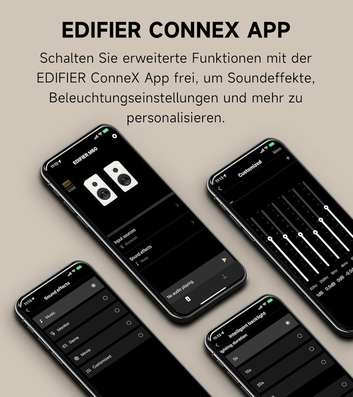 Edifier M60 Multimedia-Lautsprecher Bluetooth 5.3, 66W RMS, Hi-Res Audio & Hi-Res Wireless Audio, LD