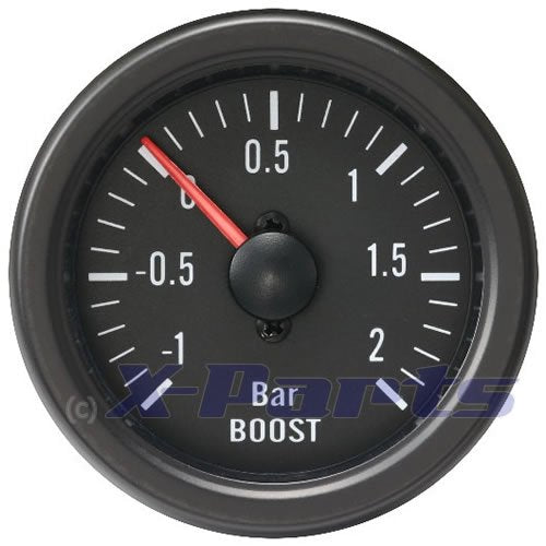 Boost pressure indicator Retro Oldschool charge pressure: 52 MM