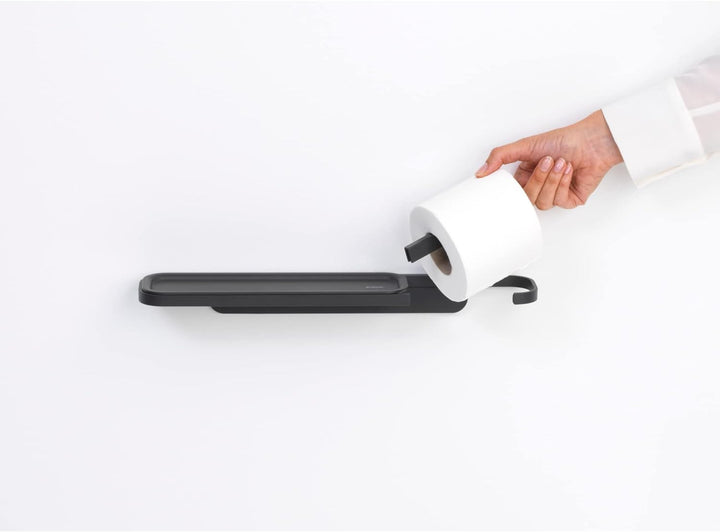 Brabantia - Mindset Toilettenpapierhalter mit Ablage - Für alle Gängigen Rollengrössen - Korrosionsb