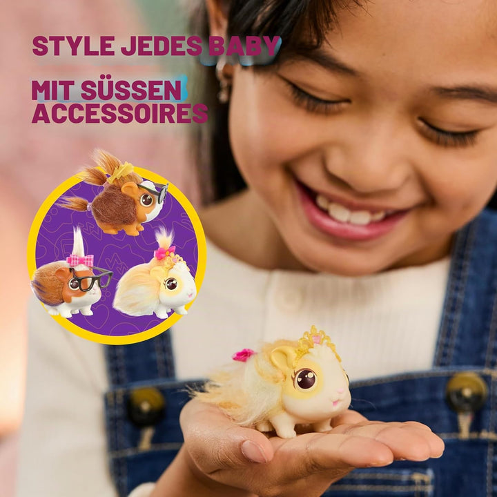 Little Live Pets – Mama Surprise | Interaktives Mama-Meerschweinchen mit Stall und 3 Überraschungsba