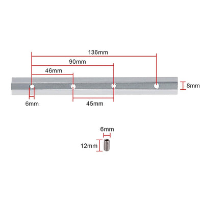 20X EYPINS ALU Streckenverbinder Nut 8, Profilverbinder 180mm für 40x40, 40x80 Aluprofile Stangenpro