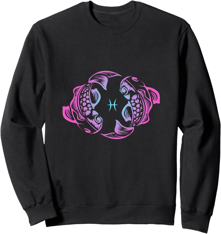 Fische Astrologie Symbol Sternzeichen Geburtstagsgeschenk Sweatshirt