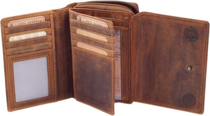 Greenburry Vintage Damen Geldbörse Braun 10x14,5x4,5cm Portemonnaie Geldbeutel
