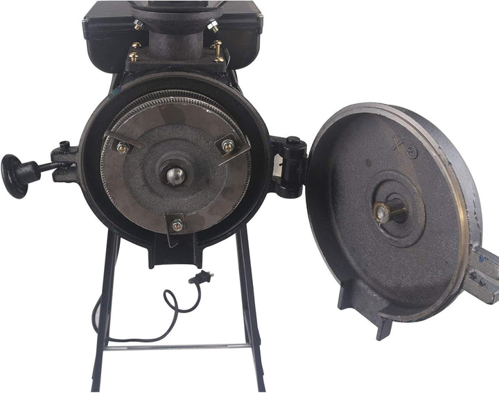 Getreidemühle Mit Trichter 2200W 220V Elektrisch Getreidemühle Kornmühle Einstellbare Dicke Schrotmü