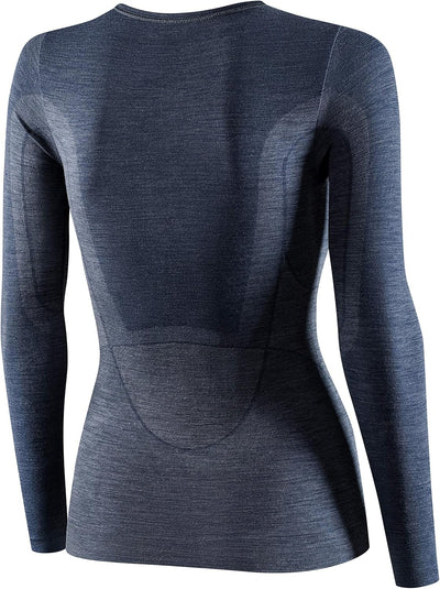 BRUBECK Damen Funktionsshirt Langarm | 41% Merino-Wolle | Atmungsaktiv | Funktionsunterwäsche | Atmu