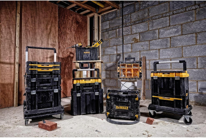 Dewalt TSTAK-Werkzeugtrage (belastbar bis 20 kg, Abmessungen 440 x 314 x 176 mm, klappbarer Handgrif