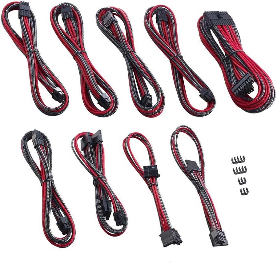 CableMod cm-PRTS-FKIT-NKCR-R PRO ModMesh RT-Serie ASUS ROG/Seasonic Kabel-Kits, Schwarz