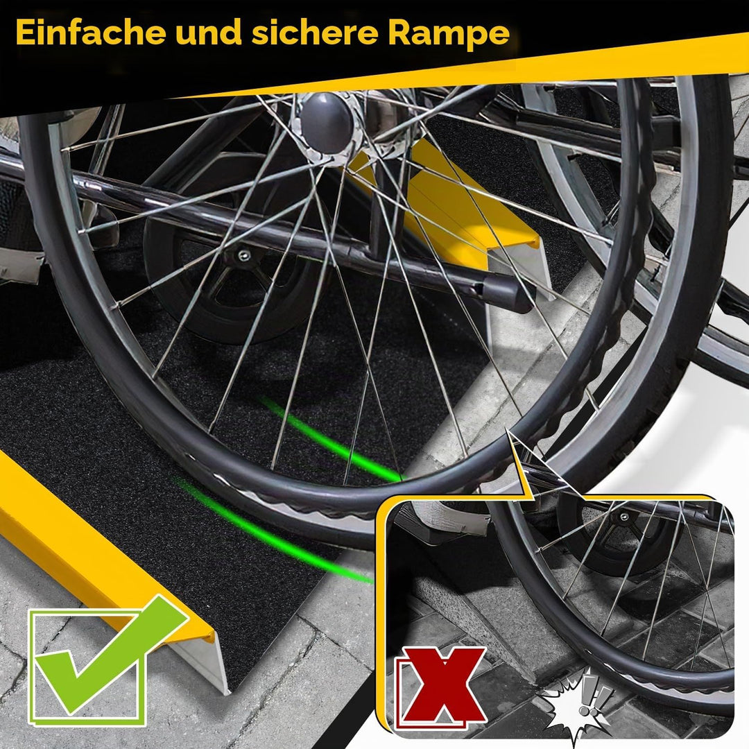Tubiaz 2X Auffahrrampe, rutschfeste Verladeschien, Verladerampe bis 600kg, Aluminium Auto Laderampe,