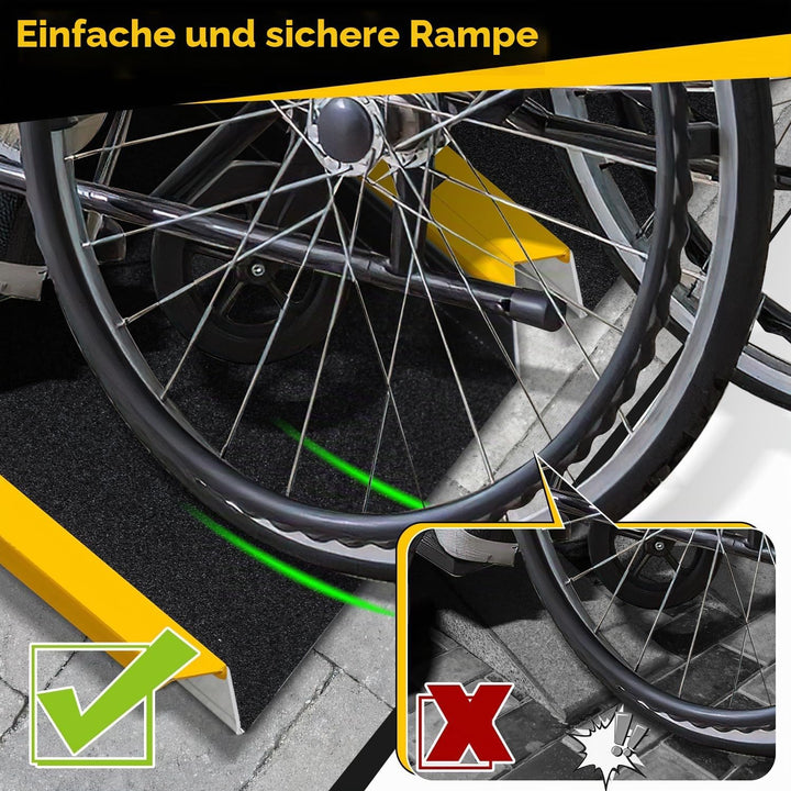 Tubiaz 2X Auffahrrampe, rutschfeste Verladeschien, Verladerampe bis 600kg, Aluminium Auto Laderampe,