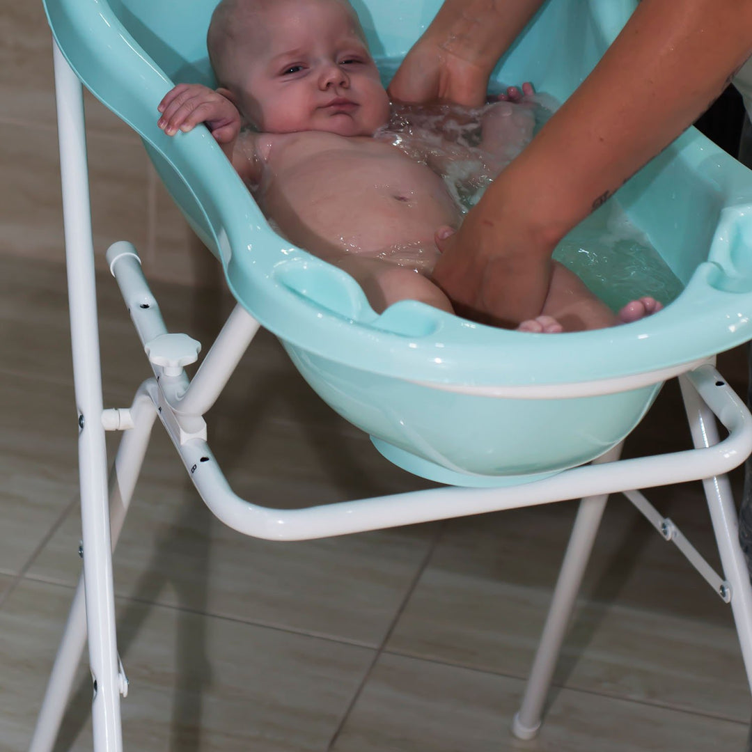 keeeper Funny Farm Ergonomische Babywanne, Ab 0 bis ca. 12 Monate, 100 cm, Wiktoria, Grün 100 cm Grü