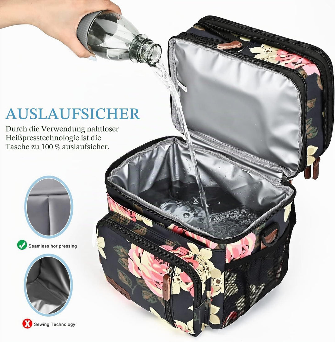 MIYCOO Kühltasche Lunchtasche für Männer und Frauen - Doppeldecker Lunchtasche, Mittagessen Tasche -