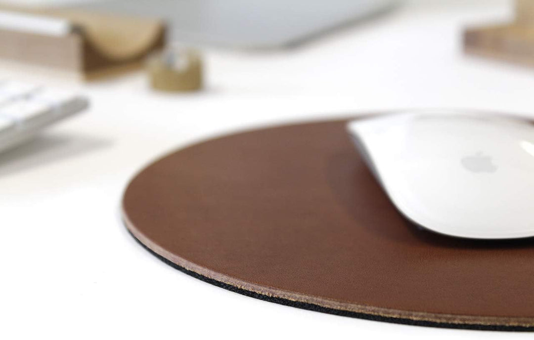 Pack & Smooch Leder Mousepad Mit Naturkautschuk Anti-Rutschbeschichtung Aus Pflanzlich Gegerbtem Led