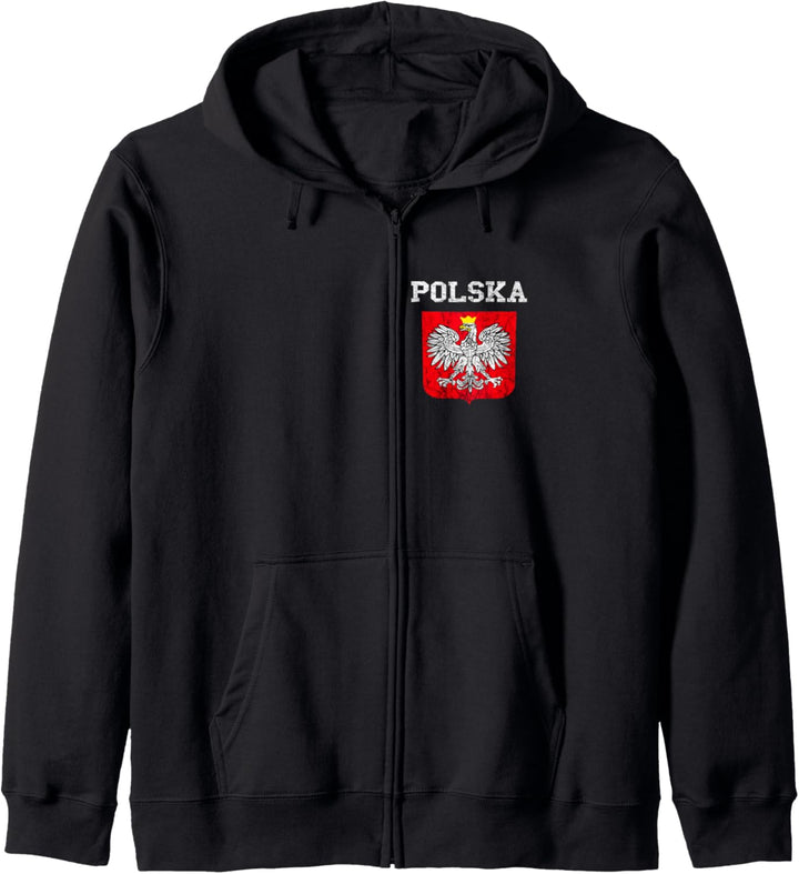 Polska Polen Flagge Polnischer Stolz Polska Polen Polnischer Adler Kapuzenjacke