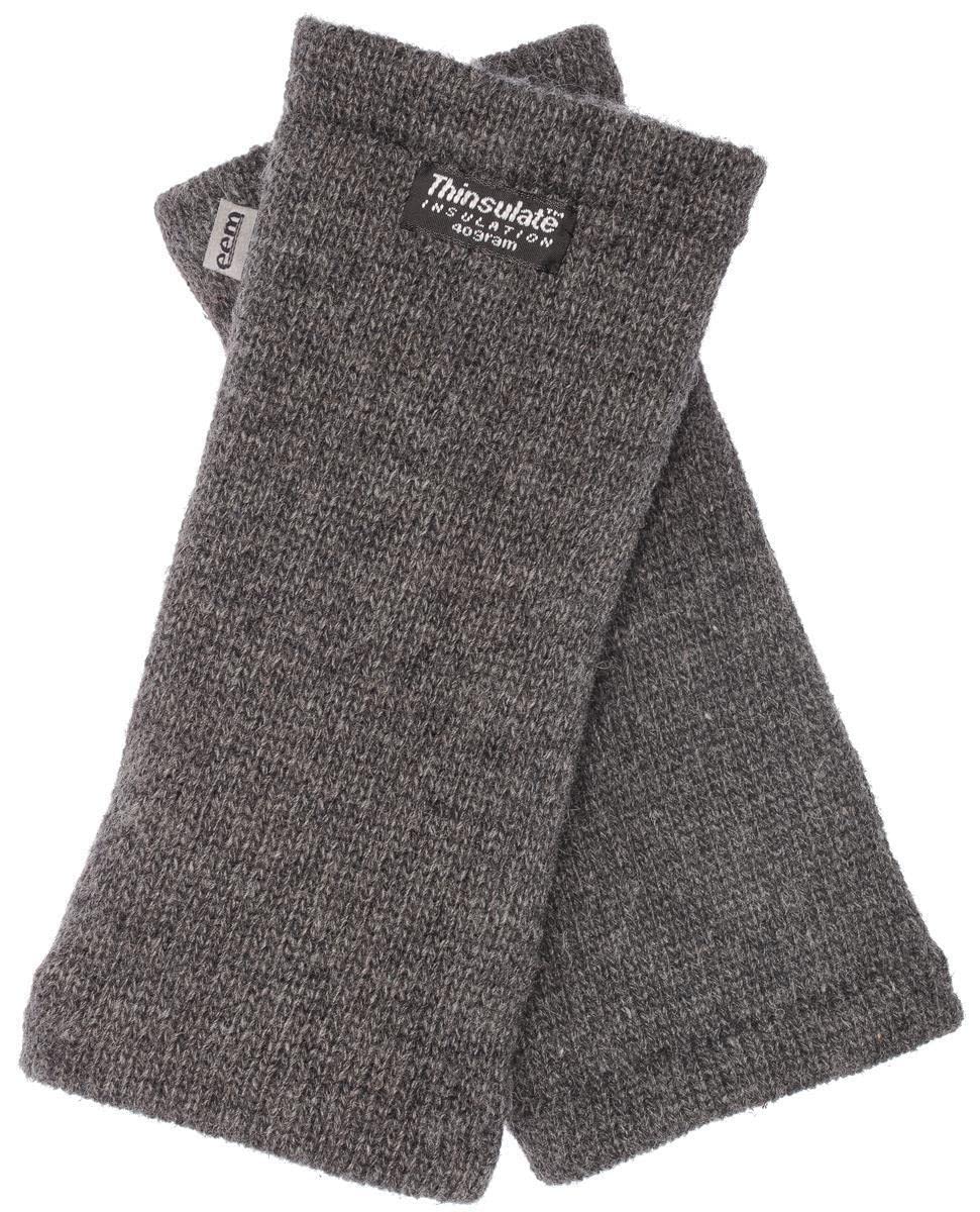 EEM Damen Strickhandschuhe Pulswärmer, weiche Wolle, Thinsulate Thermofutter, praktisches Daumenloch