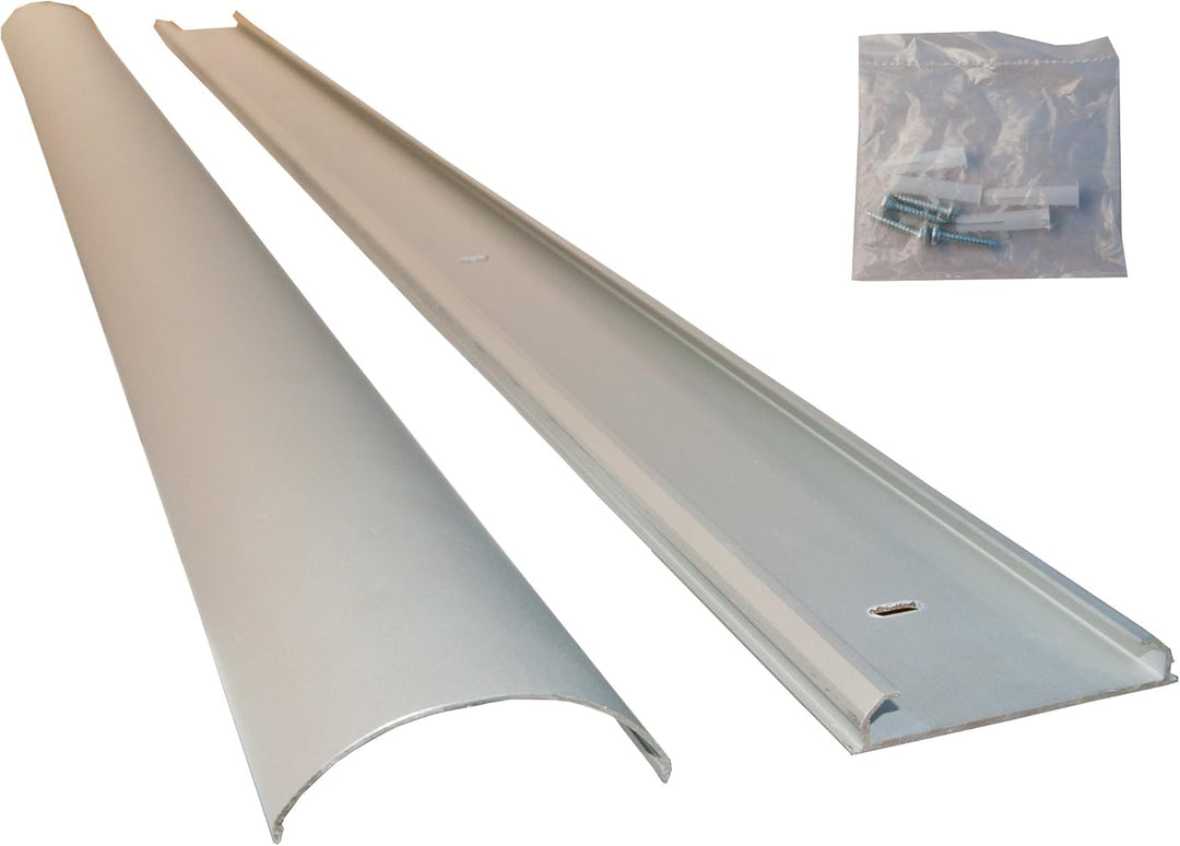 HFTEK - Kabelkanal Alu Abdeckung Aluminium Wand Leitung Cover 100 x 6 x 2,2 cm - HF12A, HF12A
