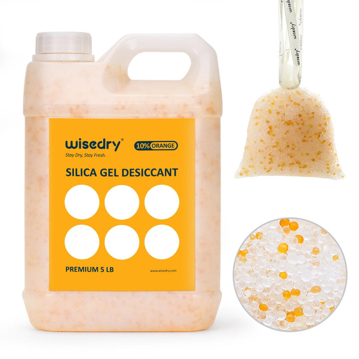 wisedry [5 LBS] Silikagel Perlen Wiederverwendbare mit Farbe indikator Wiederaufladbar Kieselgel Tro