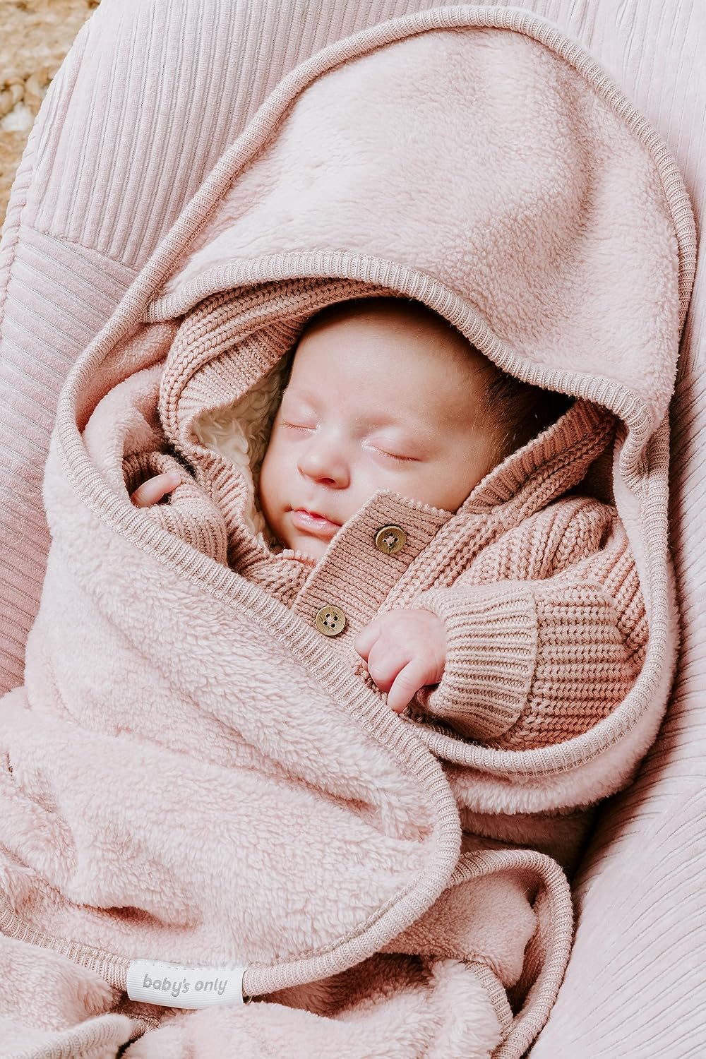 Baby's Only - Soul Kapuzenjacke Baby - Teddyfutter - Strickjacke für Jungen and Mädchen - 100% Bio-B