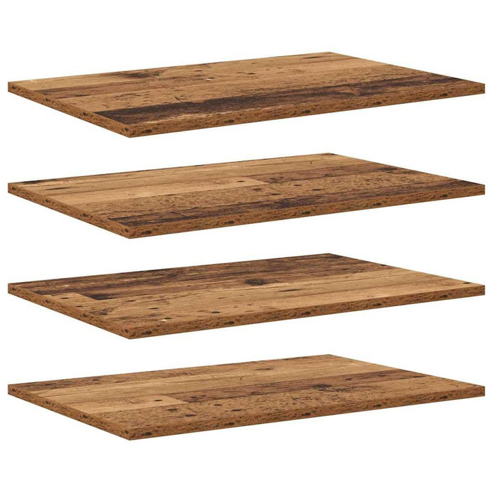 vidaXL Regalbrett 4 pcs Braun 60 x 40 x 1,5 cm Holzwerkstoff, Robuste Bücherregal-Platte, rechteckig