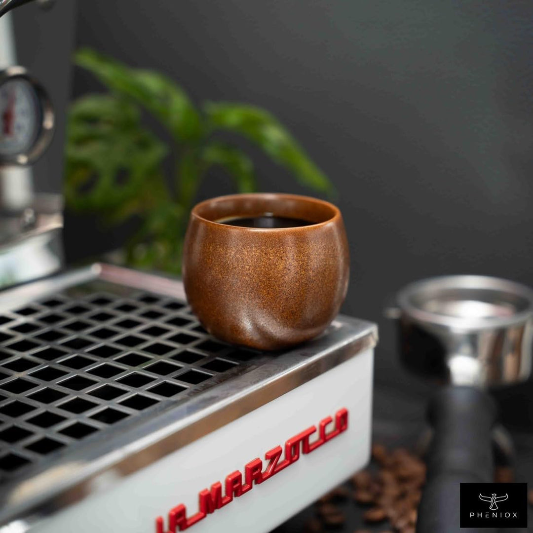 Pheniox Espressotassen Set Timeout | 5 x 90 ml - hochwertige Tassen aus Steingut | Espresso Tassen S