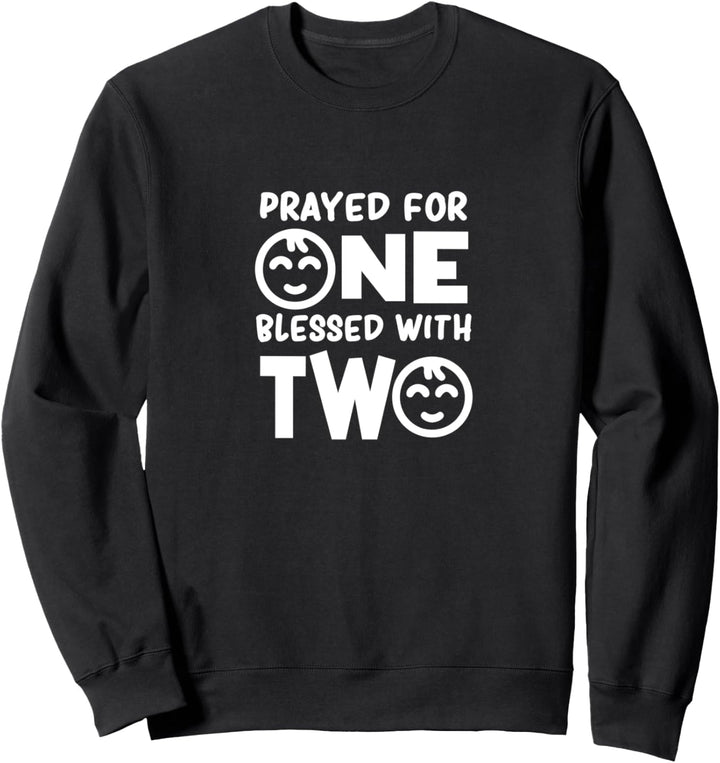 Gesegnet mit zwei schwangeren Zwillingen Neugeborenes Sweatshirt