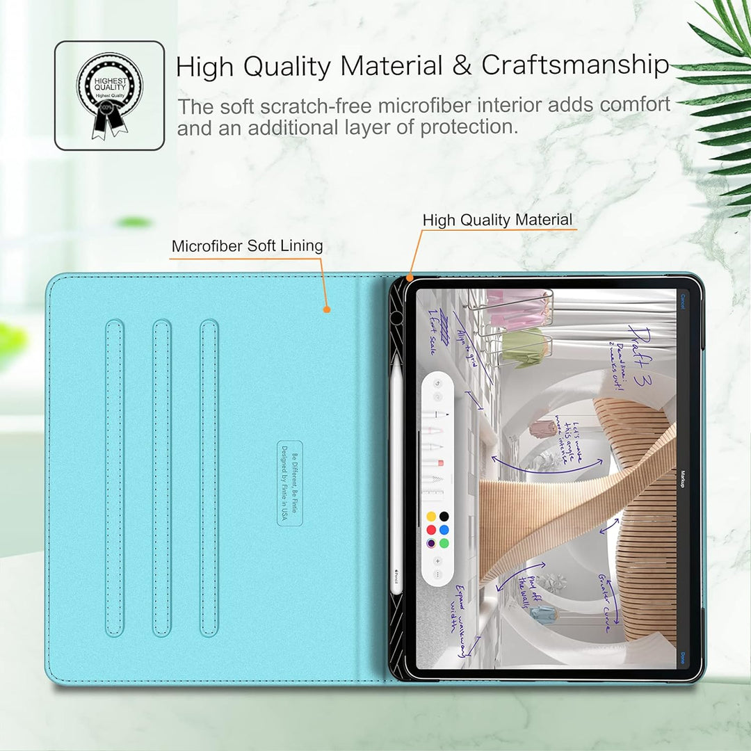 Fintie Hülle für iPad Pro 12.9 Zoll 2022 (6. Generation) / iPad Pro 12.9 2021/2020/2018 mit Stifthal