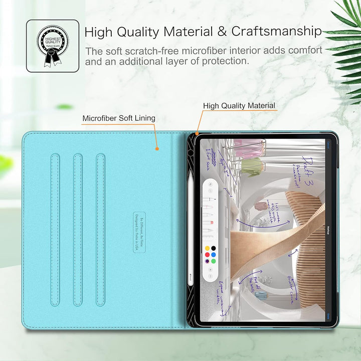 Fintie Hülle für iPad Pro 12.9 Zoll 2022 (6. Generation) / iPad Pro 12.9 2021/2020/2018 mit Stifthal