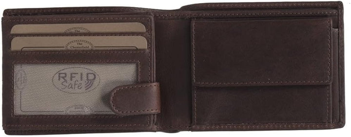 The Chesterfield Brand Leder Portemonnaie Braun Marvin RFID Safe