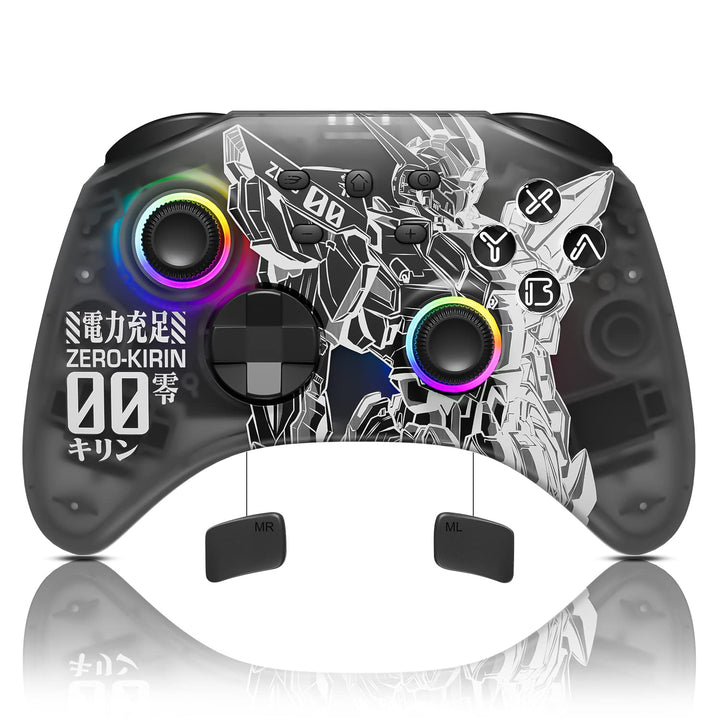 Mytrix Wireless Controller für Nintendo Switch mit RGB Optik Joystick, Mecha-Muster Pro Controller f