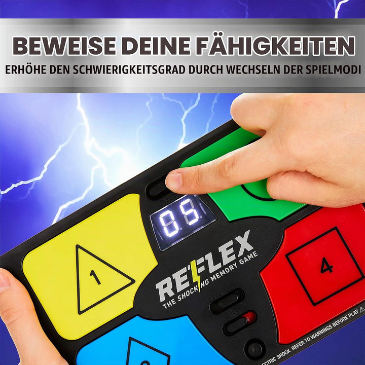 Paladone Blitzreaktionsreflex-Schock-Gedächtnisspiel - Elektronisches Gedächtnisspiel mit einem Scho