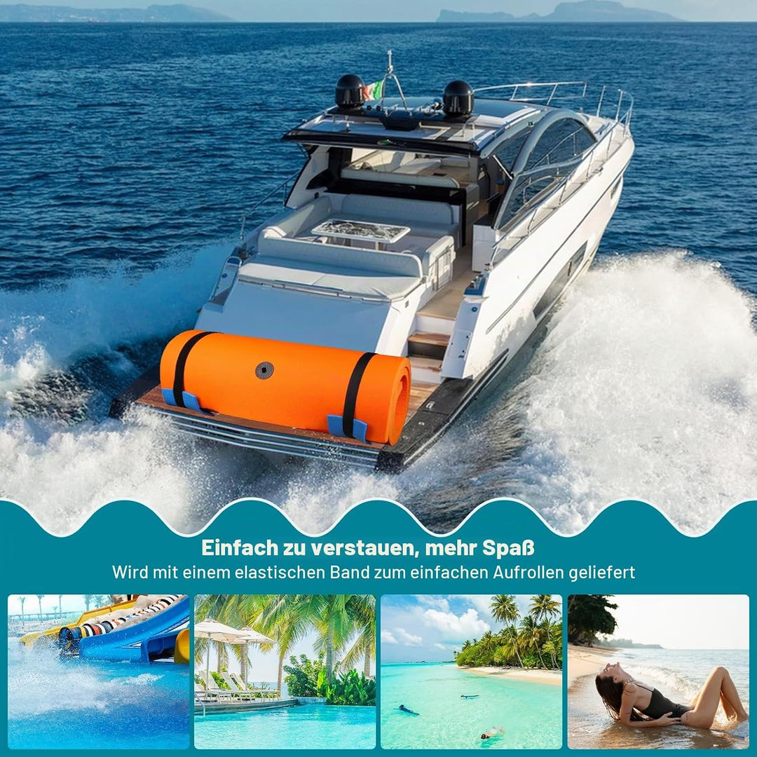 210 x 90 cm Wasserhängematte Wasserkissen für Schwimmbad, Seen, Boote, Flüsse, Meer - Schwimmende Wa