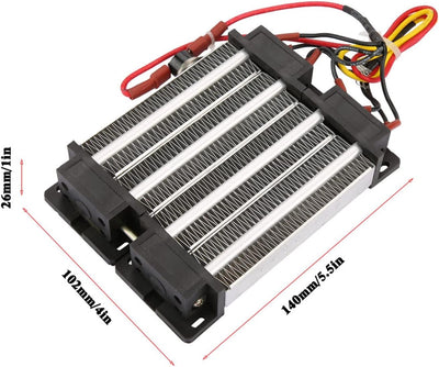 Fafeicy PTC-Keramik-Lufterhitzer, 220V 1000W Isolierte PTC-Heizelement, 96 mm Wellenlänge, automatis