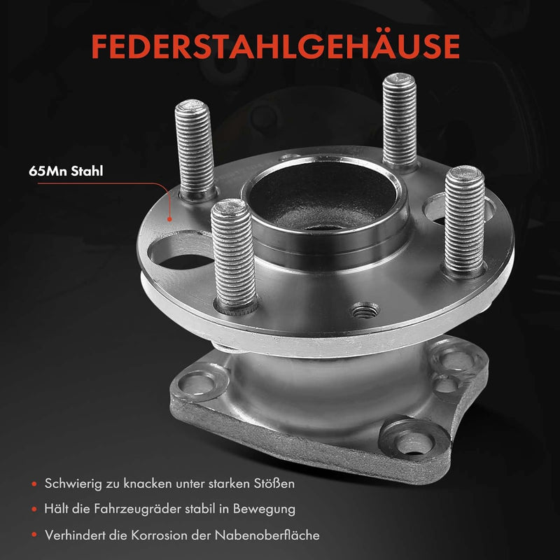 Frankberg 1x Radnabe Radlagersatz Hinterachse Links oder Rechts Kompatibel mit 2 DE 1.3L-1.6L 2007-2