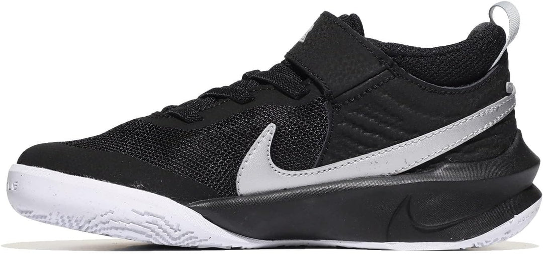 Nike Unisex Kinder Team Hustle D 10 Gs Gymnastikschuh 18.5 EU Black Metallic Silver Volt White, 18.5
