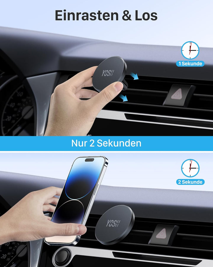 YOSH Mag-Safe Handyhalterung Auto für iPhone 15/14/13/12 Serie & Magsafe-Hüllen, handyhalter Auto Ma