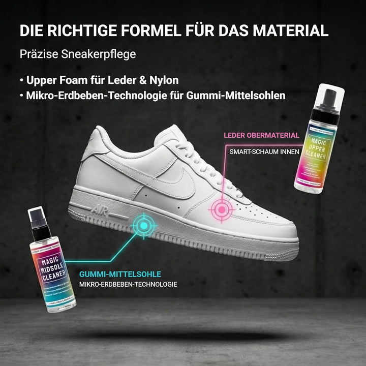 Bama Schuhputzset, Sneaker Reinigungsset, 1x Magic Midsole Cleaner 100ml + 1x Magic Upper Cleaner 15