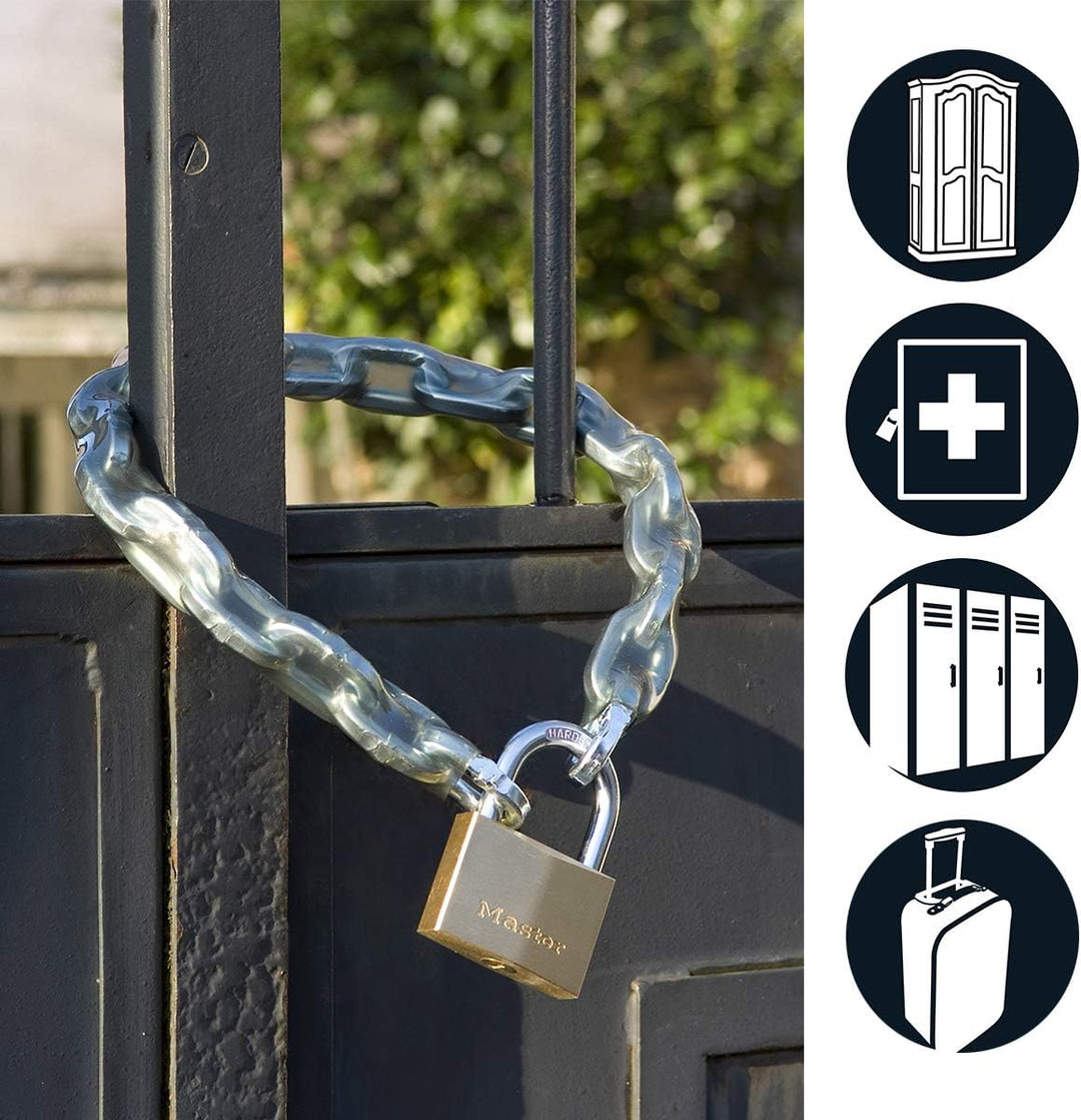 Master Lock 2950EURD Schlüssel Vorhängeschloss aus extradickem Massivmessing, Gold, 8,1 x 5 cm, 8,1