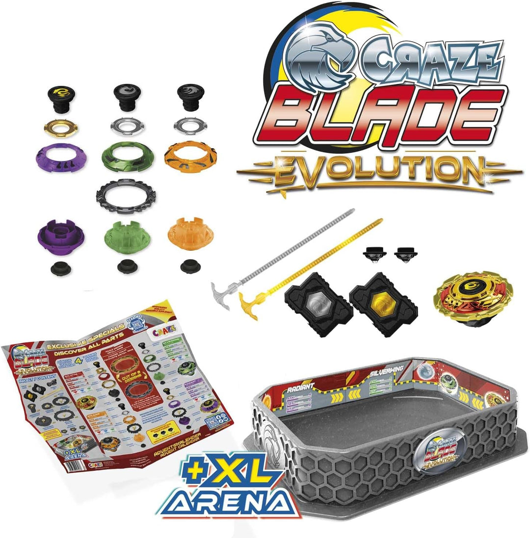 BLADE Adventskalender für Jungen – Kampfkreisel-Spielzeug-Adventskalender mit Battle Arena, Launcher