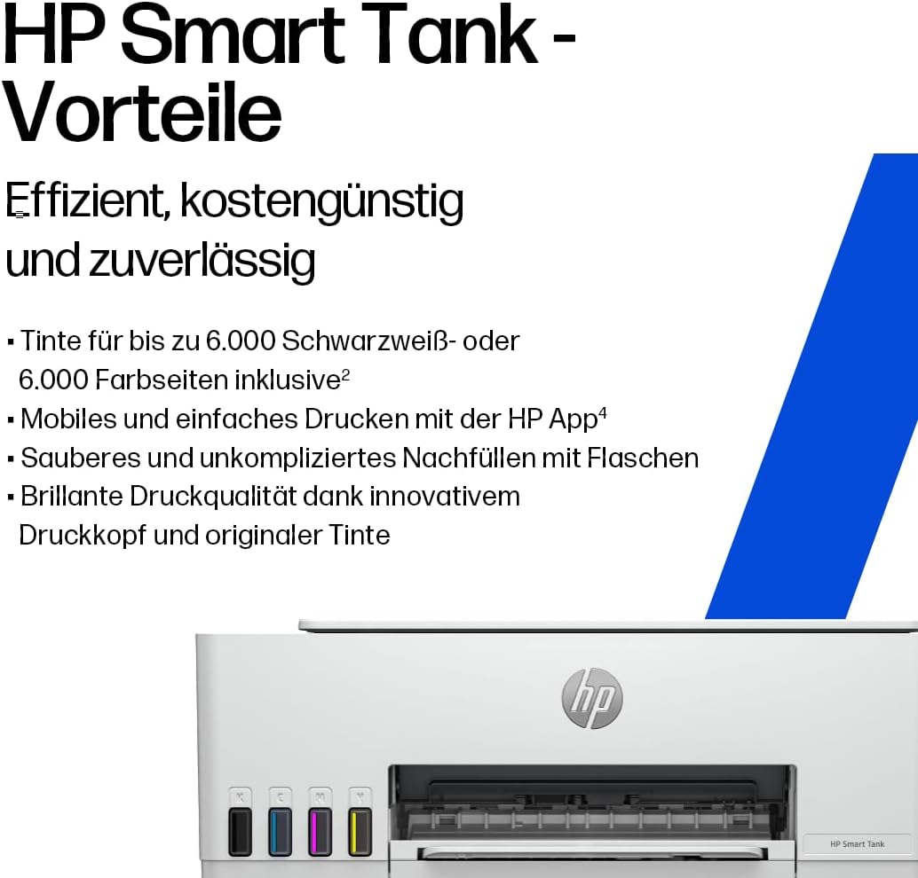 HP Smart Tank 5105 3-in-1 Multifunktionsdrucker, 20€ Cashback, (WLAN; Mobiles Drucken) – 3 Jahre Tin