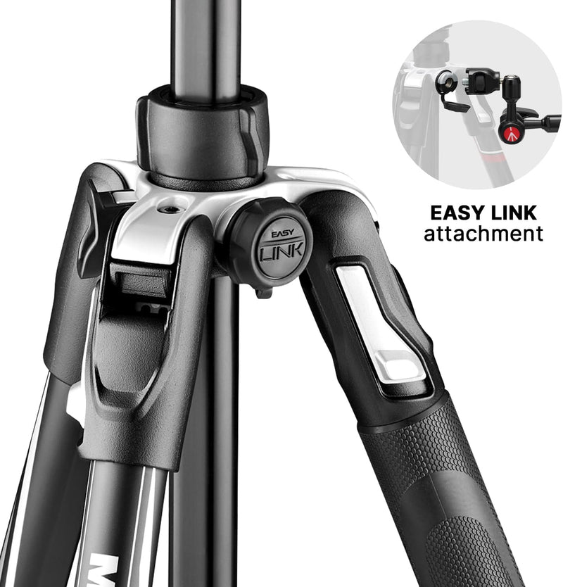 Manfrotto Befree Live Carbon Reisestativ Twist (Drehverschluss) mit Fluid-Video Kopf inkl. Tasche (T