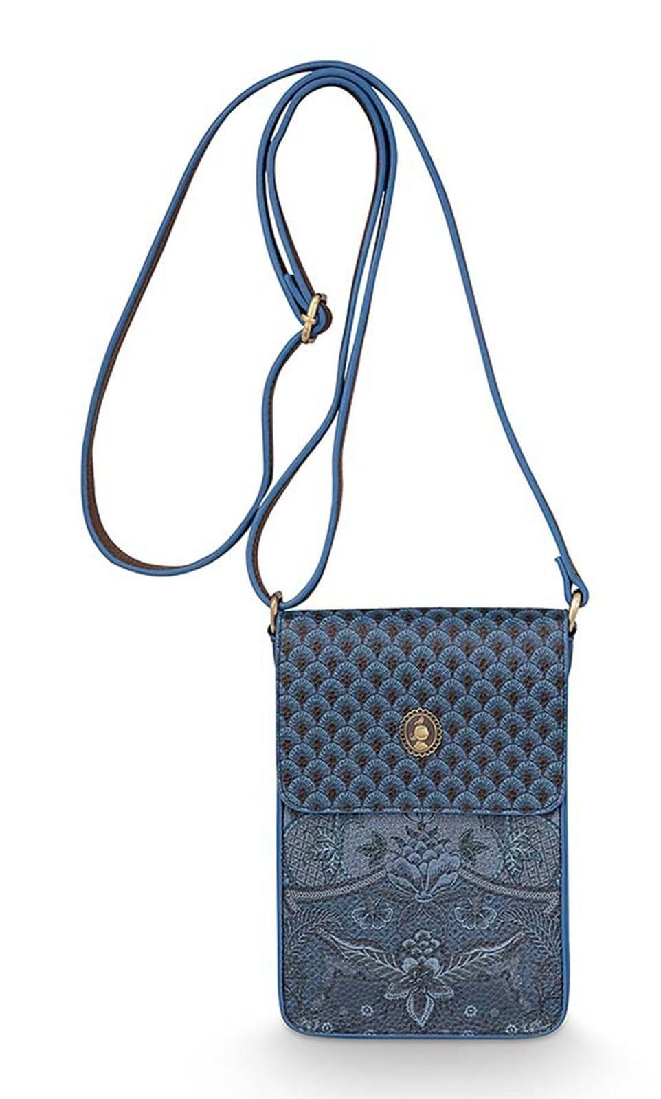 PiP Studio Phone Bag Kyoto Festival Denim Blue 13x20x4.7cm