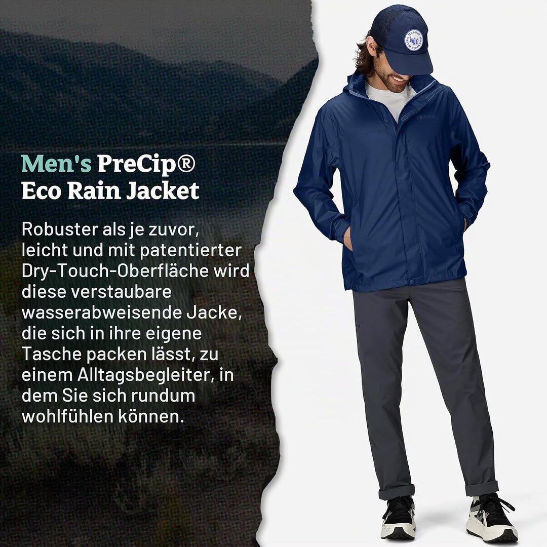 Marmot Herren PreCip Eco Jacket, Wasserdichte Regenjacke, winddichter Regenmantel, atmungsaktiver, f